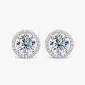 Trendy 1-4CT Full Moissanite Stud Earrings For Women Party Bridal Fine Jewelry S925 Sterling Silver Diamond Earring