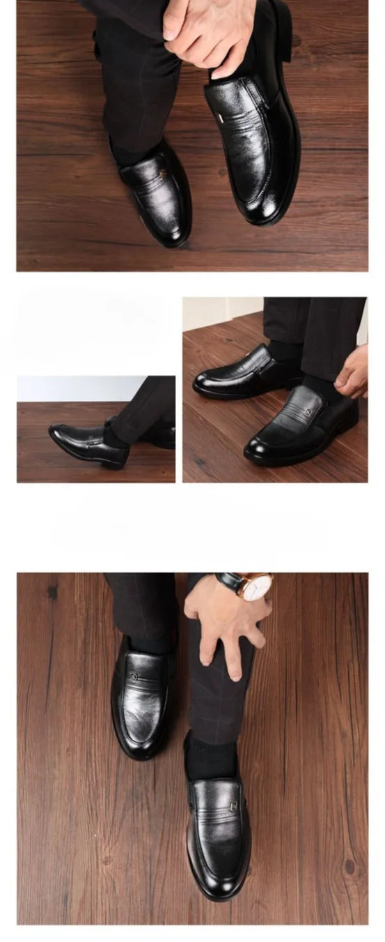 Black Social Shoe for Men Round Toe Spring Autumn Dress Shoes Man Brown New Office Cheap Clearance Gentleman Suit Footwear 39