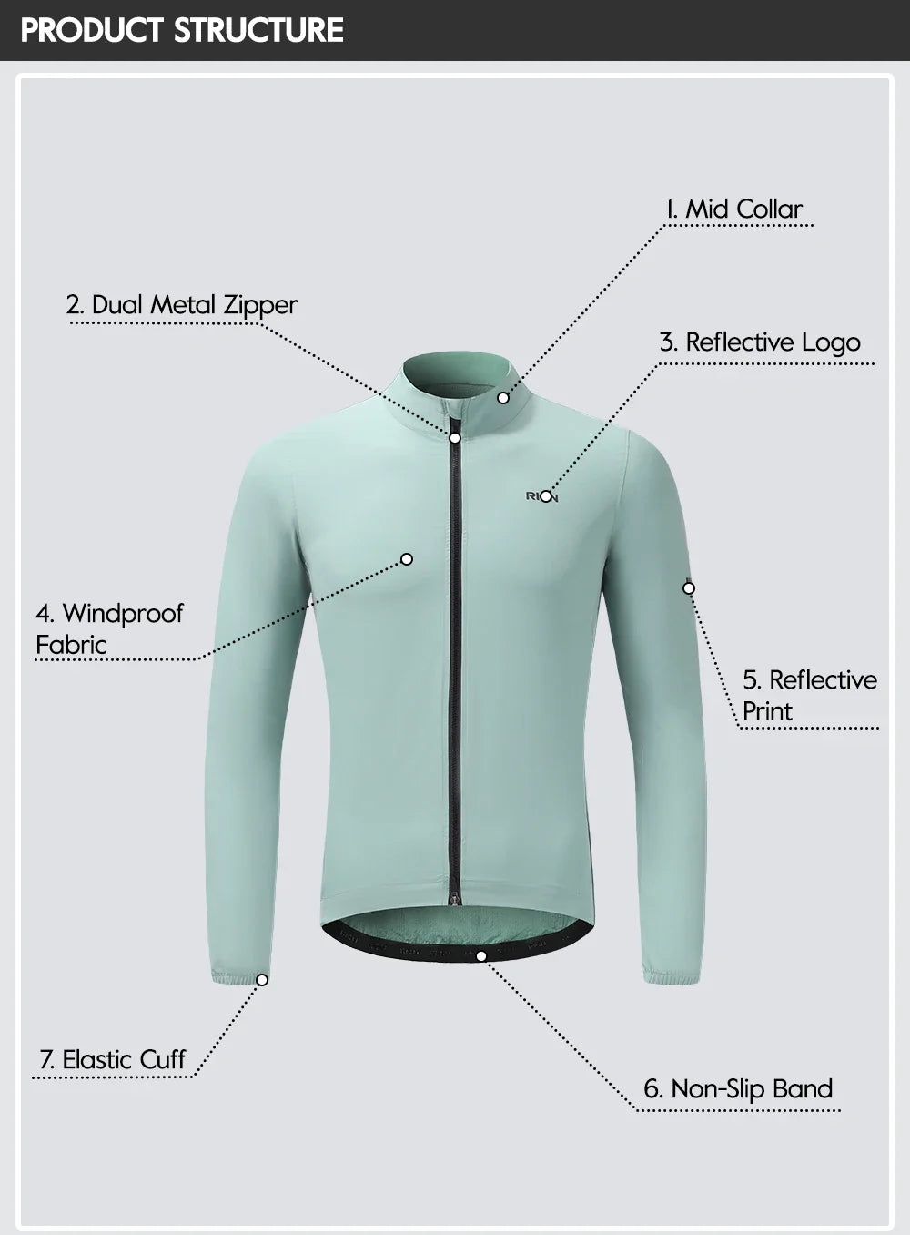 Men's Windbreaker Packable Cycling Jacket Windproof Bicycle Coat Bike Clothes MTB Jackets UPF50+ Sun Protection Lightweight