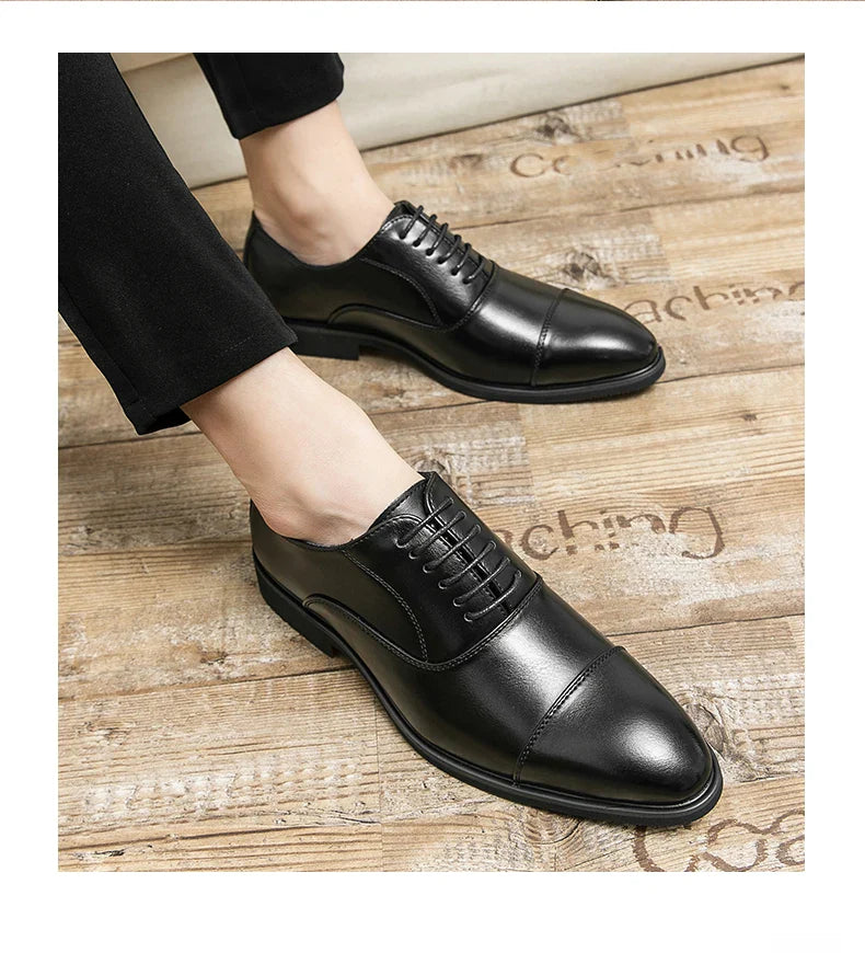 Mens Formal Oxford Shoes Business Leather Dress Shoes for Wedding Size 47 48