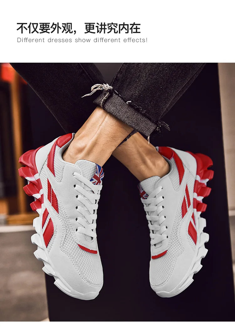 Men's and women's running shoes breathable casual sneakers anti-slip vibration comfortable walking shoes 36-48