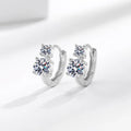 Trendy 1.2CTTW D VVS1 Moissanite Hoop Earrings for Women 18K Plated Wedding 100% S925 Silver Jewelry Dainty Birthday Gift