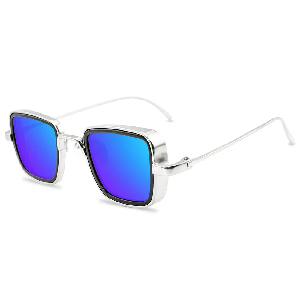 Brand Shades Men Women Sun Glasses UV400 Square Vintage Metal Steampunk Sunglasses