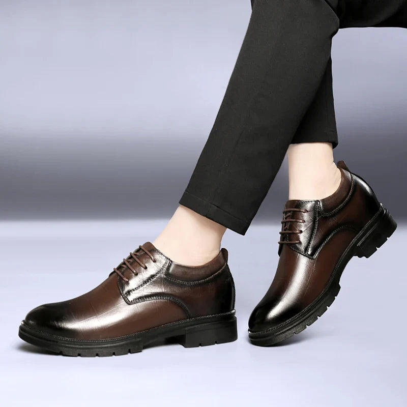 Genuine Leather Men's Oxford Shoes Lace Up Casual Shoes Comfortable Sneakers Outdoor Male Walking Shoes Formal Dress Footwear