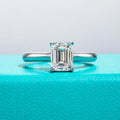 6x8mm 2ct Emerald Cut Moissanite Engagement Wedding Ring 925 Sterling Silver Rings For Women Jewelry Wholesale