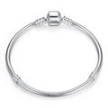 TOP SALE Authentic 100% 925 Sterling Silver Snake Chain Bangle & Bracelet for Women Luxury Jewelry 17-22CM PAS902