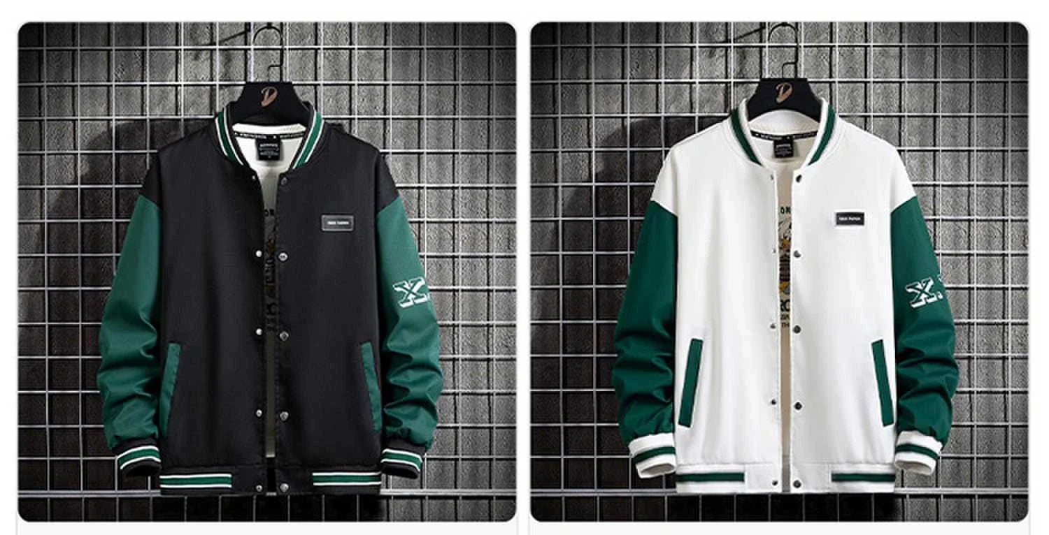 10XL Plus Size Baseball Jacket Men Fashion Casual Patchwork Jacket Coat Male Varsity Jacket Coat Big Size 10XL