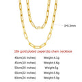 Genuine 925 Sterling Silver Paperclip Neck Chain 6/9.3/12mm Basic Link Chain Necklace for Men Women Jewelry SC39