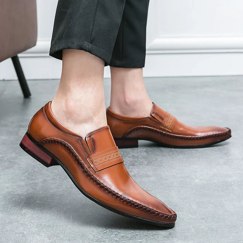 Men's Fashionable Leather Dress Shoes – Classic Formal Footwear for Office & Events