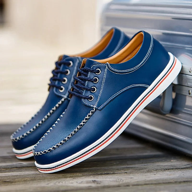 Men's casual business shoes flat shoes men's shoes handmade casual shoes British business people dress casual shoes plus size 47
