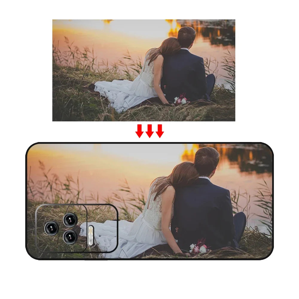 Custom Case for iPhone 17 Air 16 16e 15 14 13 12 11 Pro Max Mini SE XR Plus Cover DIY Photo Soft Matte Silicone Shockproof Funda
