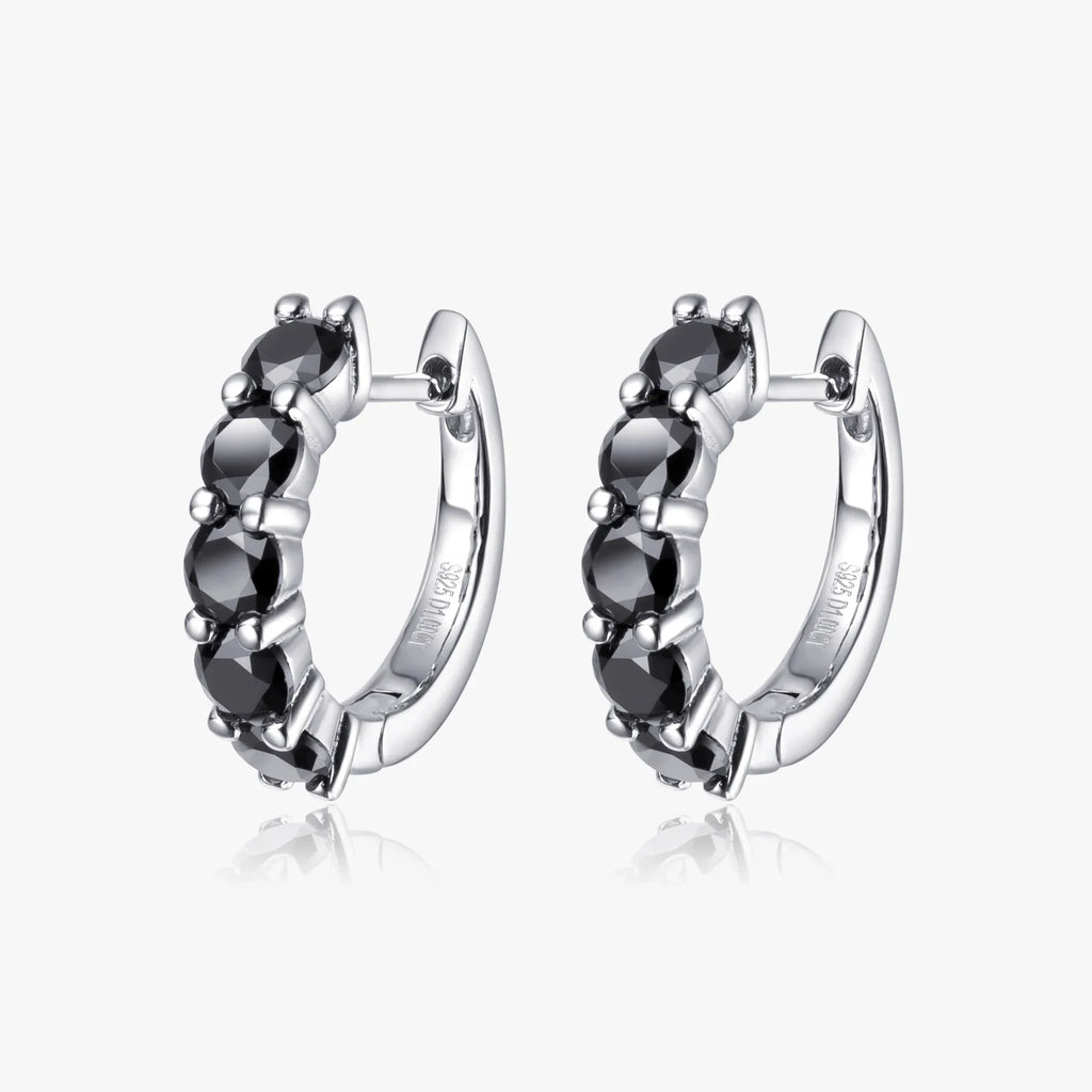100% 925 Sterling Silver each 0.2ct 3.5mm Moissanite Hoop Earrings For Women Sparkling Wedding Party Fine Jewelry Gift