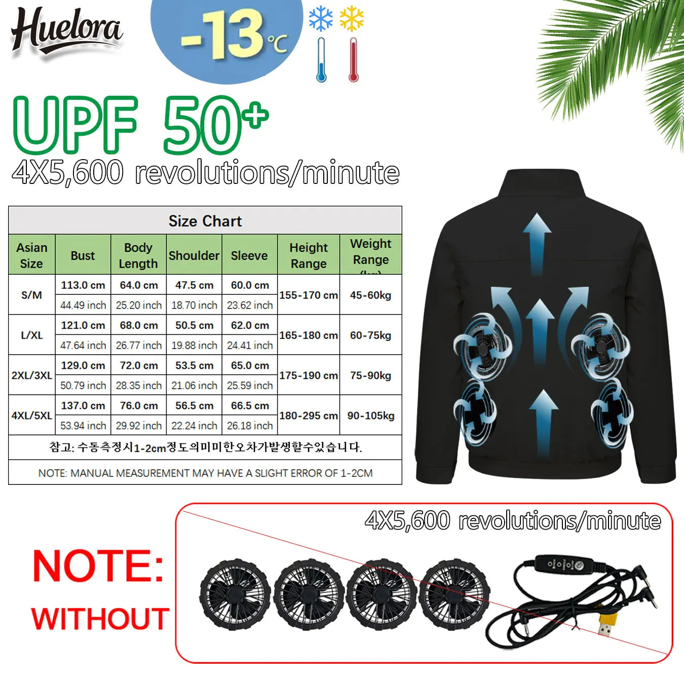 Cool Jacket Men's Hot Weather Work Fan Coat USB Refrigeration Air Conditioning Clothes Women's Body Cooling Fishing Clothes Vest