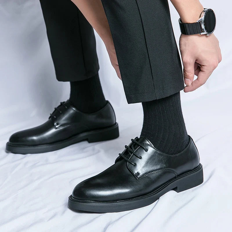 Trend Lace Up Shoes Wedding Dress Footwear Leisure Walk Office Flats New Business Formal Mens Oxford Shoes Leather Casual Shoes