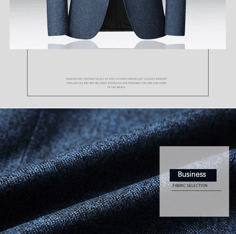 Brand Business Casual Jackets for Men Spring and Autumn Solid Color Turn-Down Collar Suits Blazer 2026 Wedding Blazer Men