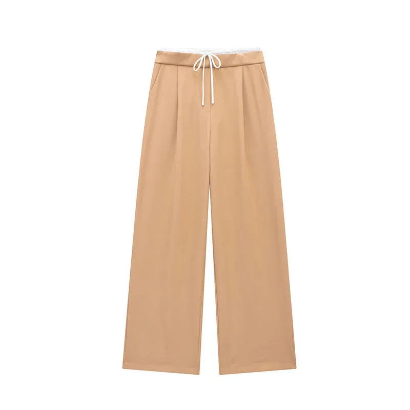 Women Fashion Vintage Straight Pants
