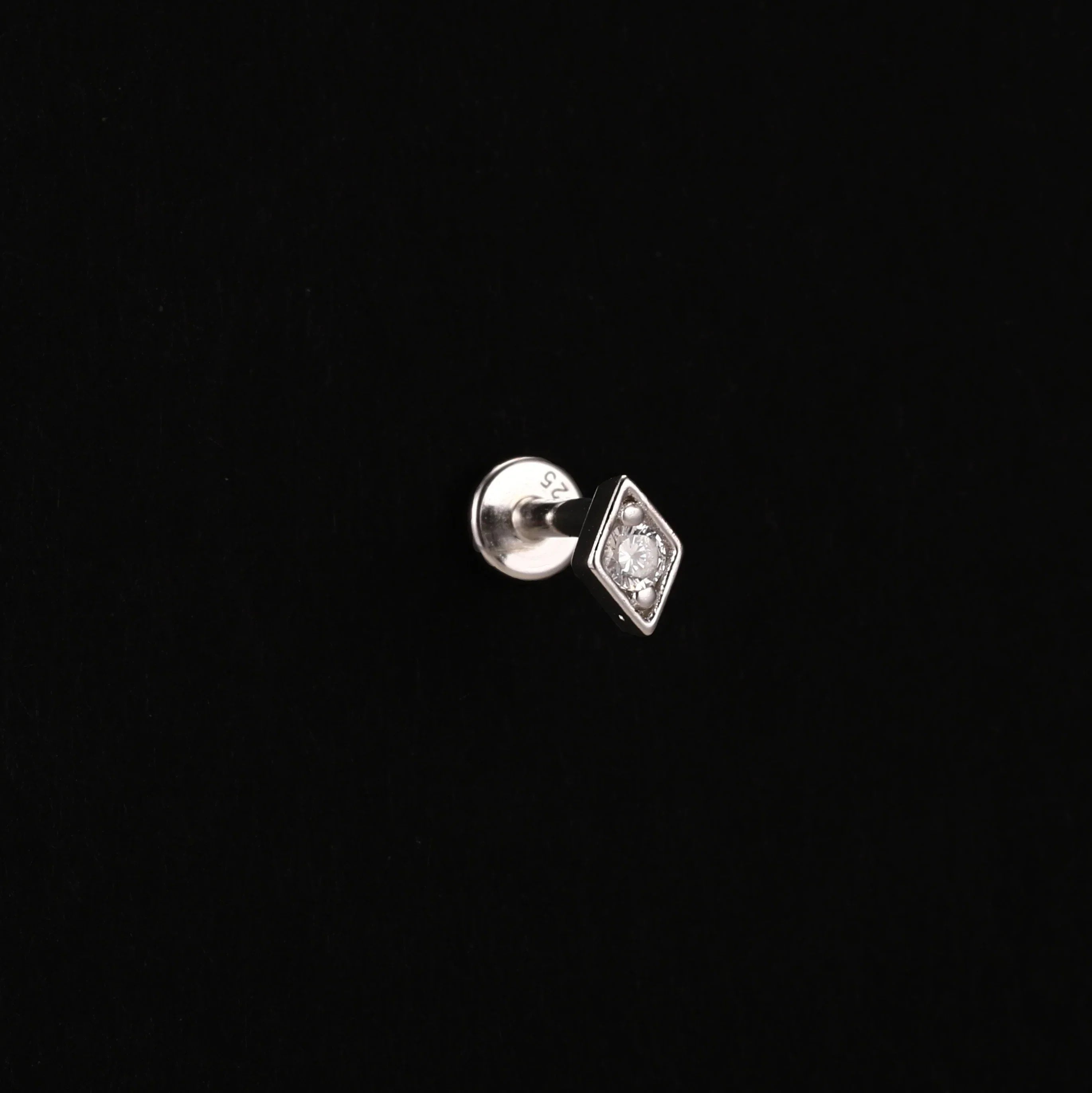 Heart Round Ball Flat Helix Piercing Earring 925 Sterling Silver Ear Studs Geometric Zircon Exquisite Trinket Studs Aretes