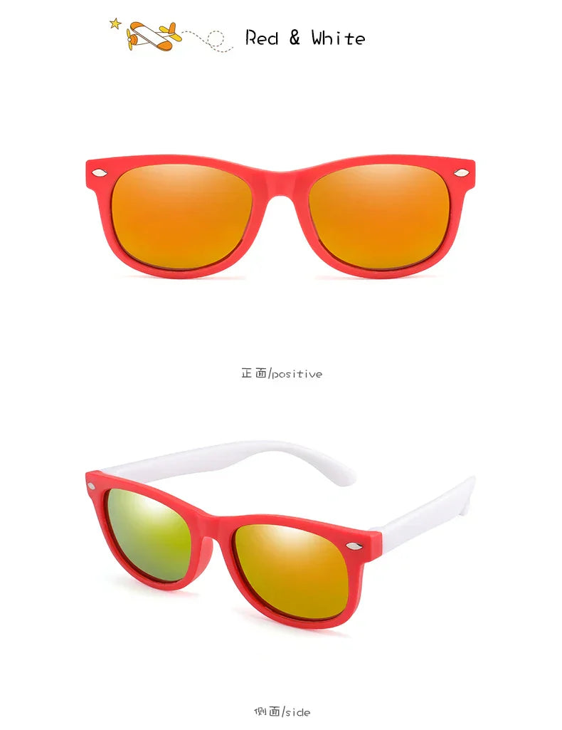 Classic Kids Silicone Sunglasses UV400 Eyewear for Boys Girls TR90 Goggles Children Sunglasses UV Protection Kids Eyewear