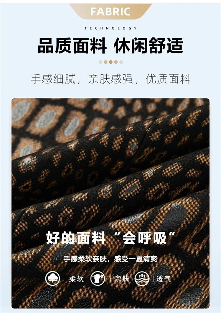 Luxurious Sheepskin Blazers For Men Smooth Casual Leather Jacket Winter Top Quality Leopard Print Slim Gentleman Terno Masculino