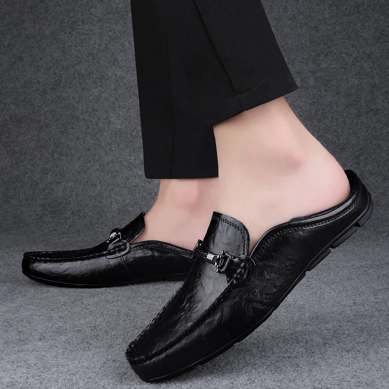 Genuine Leather Mens Loafers Casual Shoes Comfortable Moccasins Luxury Formal Slip on Flats Driving Shoes for Man Walking Shoes