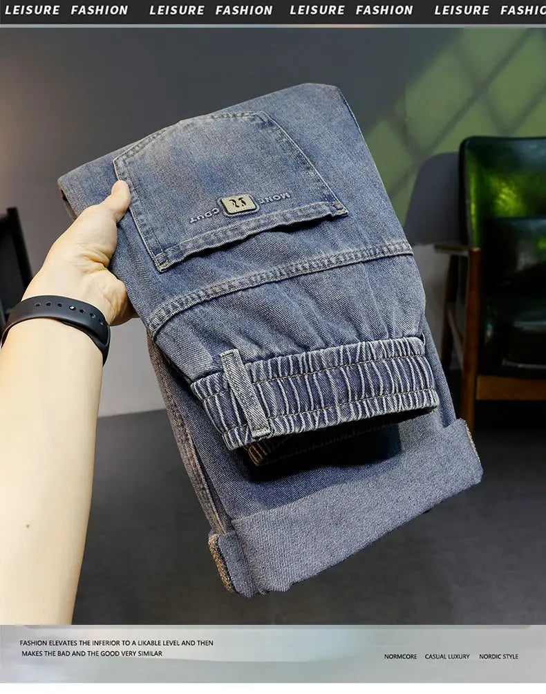 Men's Loose Straight Leg Jeans 2026 New Style Casual Comfortable Men's Denim Trousers Fashionable Male Fashion