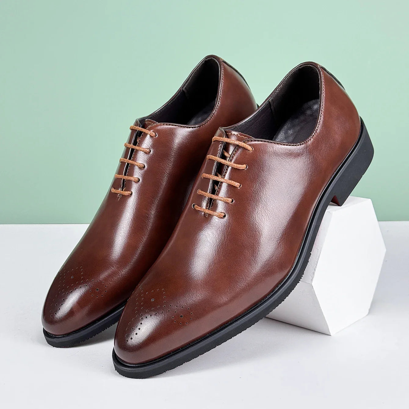 Men’s Formal Leather Dress Shoes – Classic Oxford Style for Business & Events