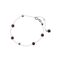 Fashion Rose Gold Color Purple Crystal Bracelet For Women Lucky Classic 925 Sterling Silver Bead Charm S925 Fine Jewelry