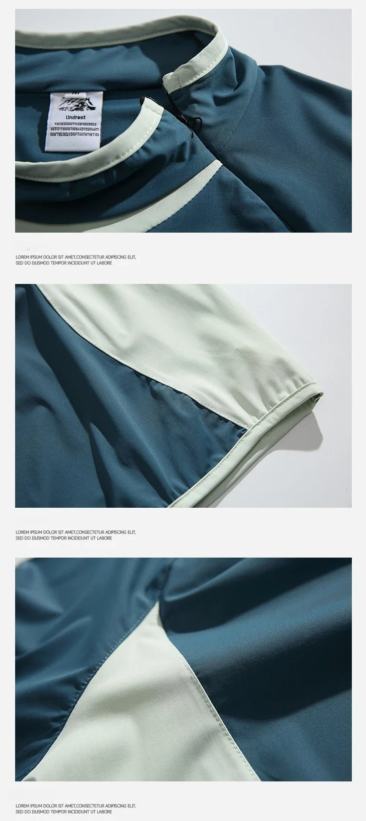 Spring New Arrival Techwear Color-Blocking Stand Collar Sweatshirt - American Designer Outdoor Sports Casual Loose Fit Top