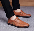 Man Retro Penny Handmade Loafer Genuine Cow Leather Non-Slip Soft Classic Shoes Sewing Comfortable Casual Slip-on Spring Summer