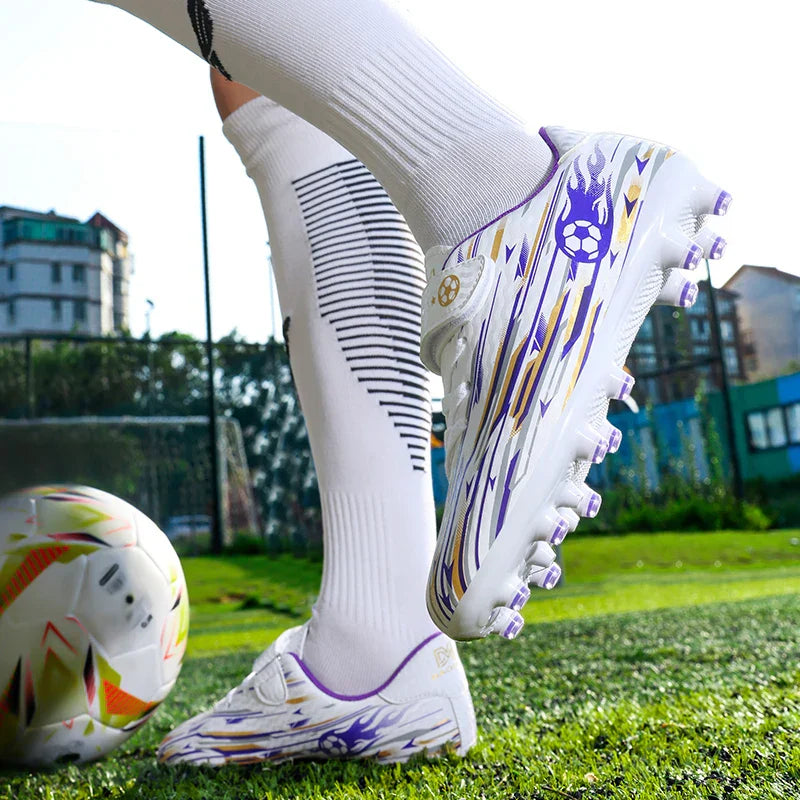 Kids Youth Soccer Shoes Boys Girls Football Cleats TF FG Training Sneakers Non-Slip Grass Artificial Grass Sport Boots