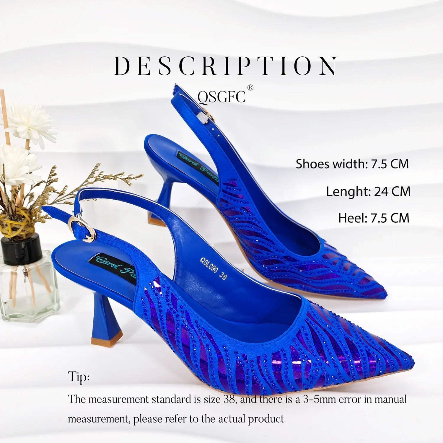 Fashion Shoes Matching Bag Set Decorated with Crystal Ladies Wedding Party