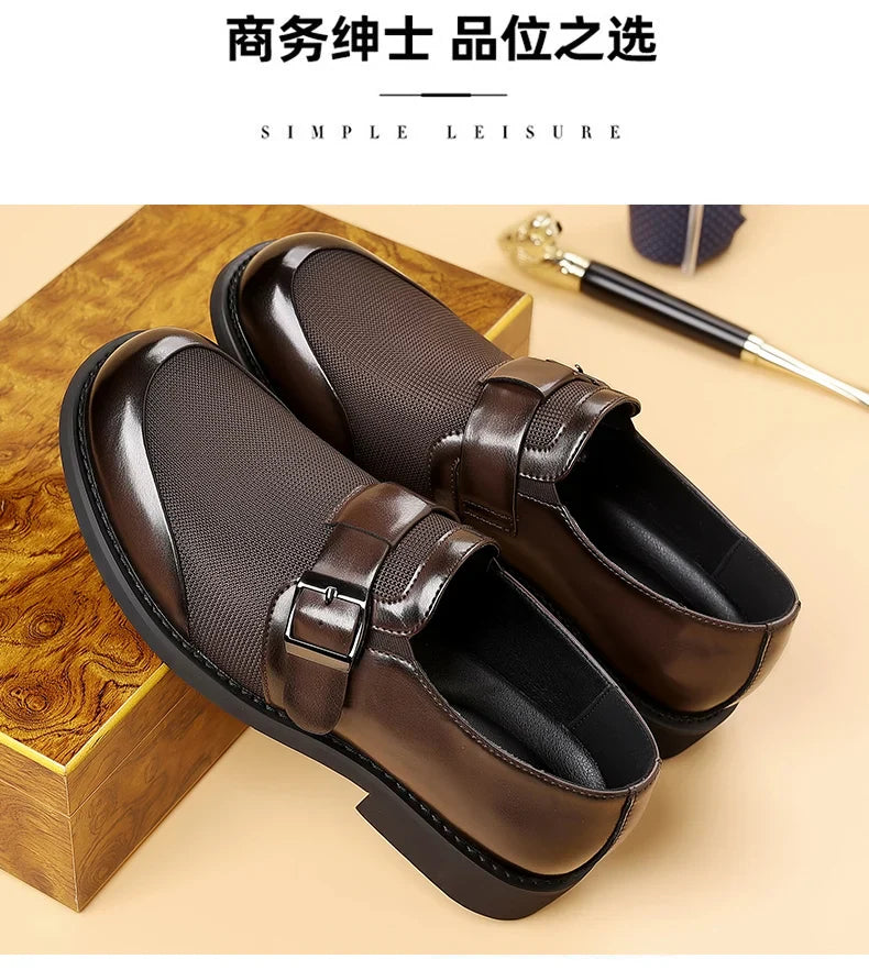 Leisure Walk Male Loafers Outdoor Anti-slip Men's Driving Shoes Handmade Business Footwear Elegantes Slip on Flats Oxford Shoes