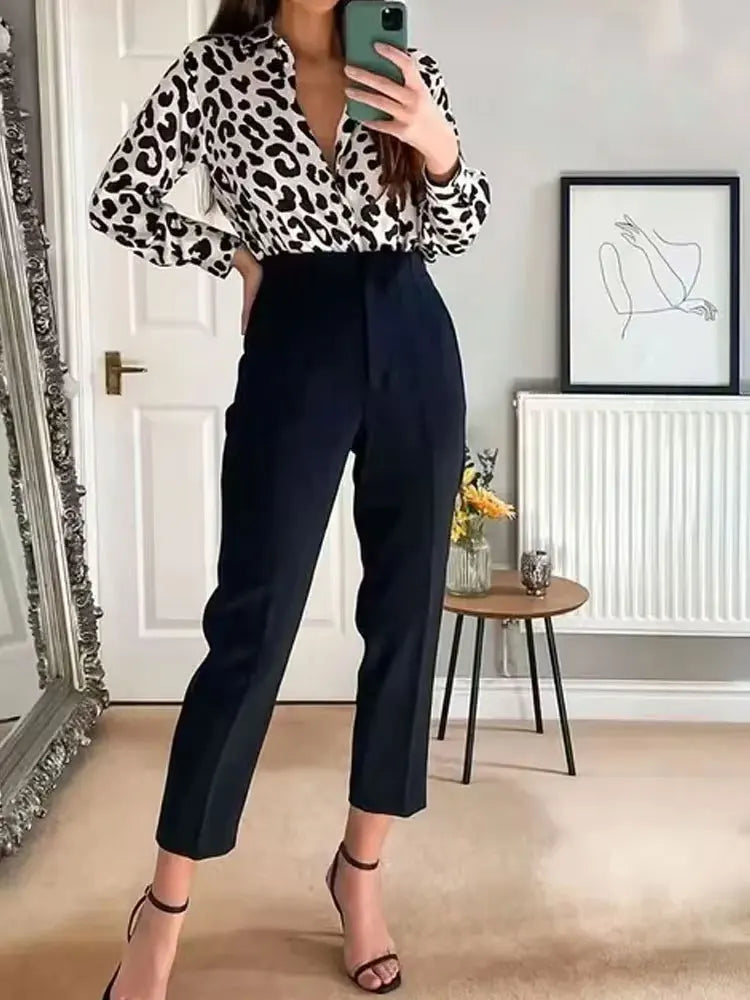 High Waist Solid Pants for Women