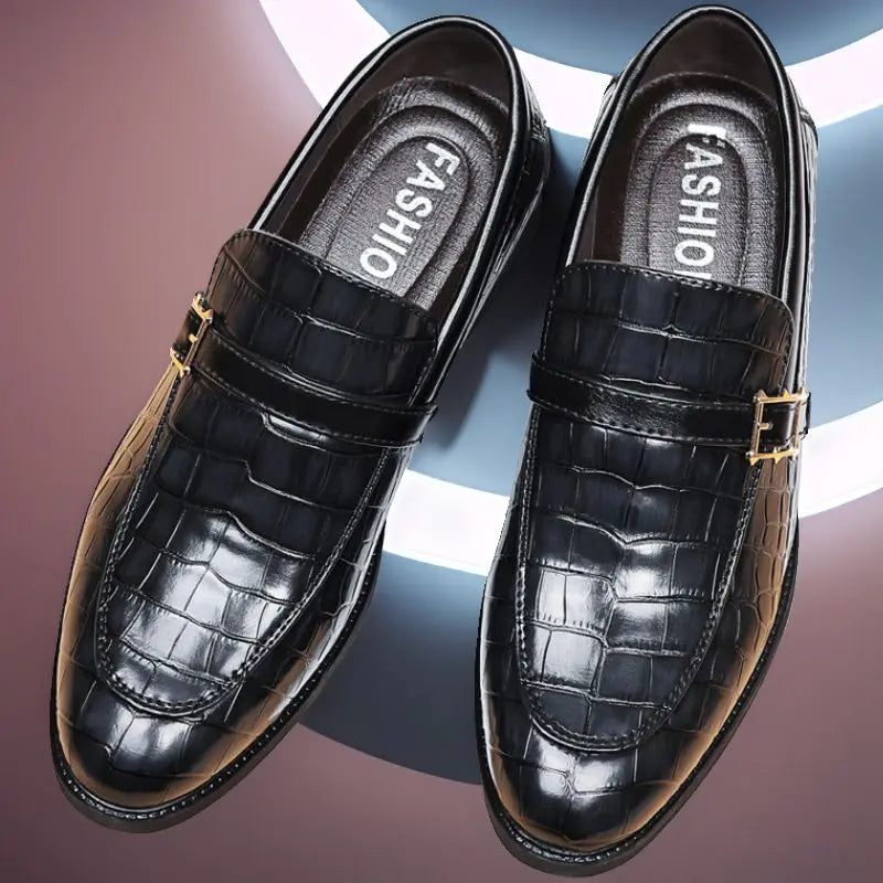 Dark Brown Pointed Toe Social Shoe for Men New Low Price Leather Casual Gentleman Luxury Designer Elegant Office Dress Shoes Man