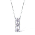 18K Plated GRA Certified Moissanite Pendant Necklace 5mm Lab Diamond Wedding Female Necklace 925 Silver Jewelry