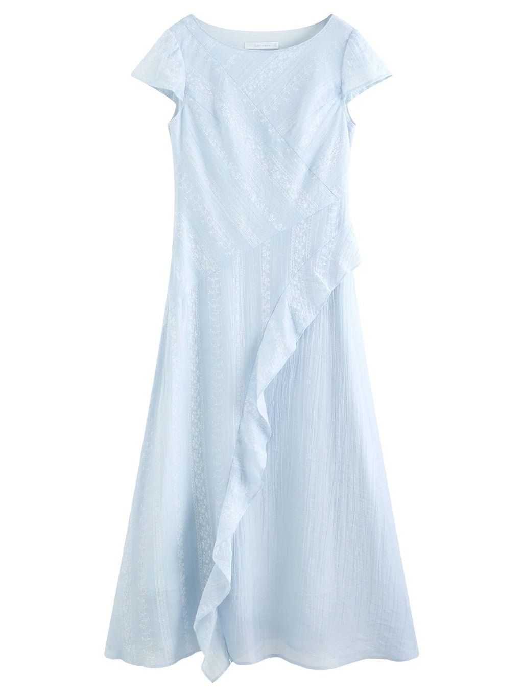 Women 2026 Summer New Arrival Soft Lyocell Dress Ruffled Waist-Cinched Bias Cut Slimming Elegant Commuter style Midi Dress