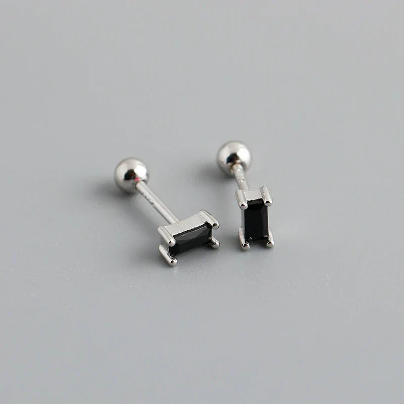 925 Sterling Silver Fashion Korean Petal Screw Bead Stud Earrings for Women Charm Ear Bone Piercing Jewelry Accessories