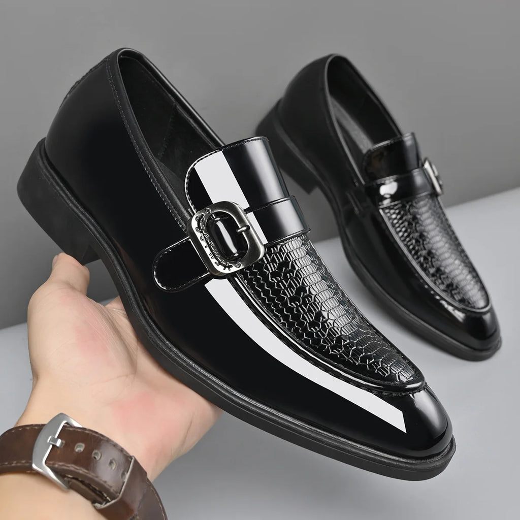 Party Wedding Oxford Footwear New Arrival Leather Men Casual Shoes Office Work Business Shoes Pointed Toe Loafers Brogue Shoes