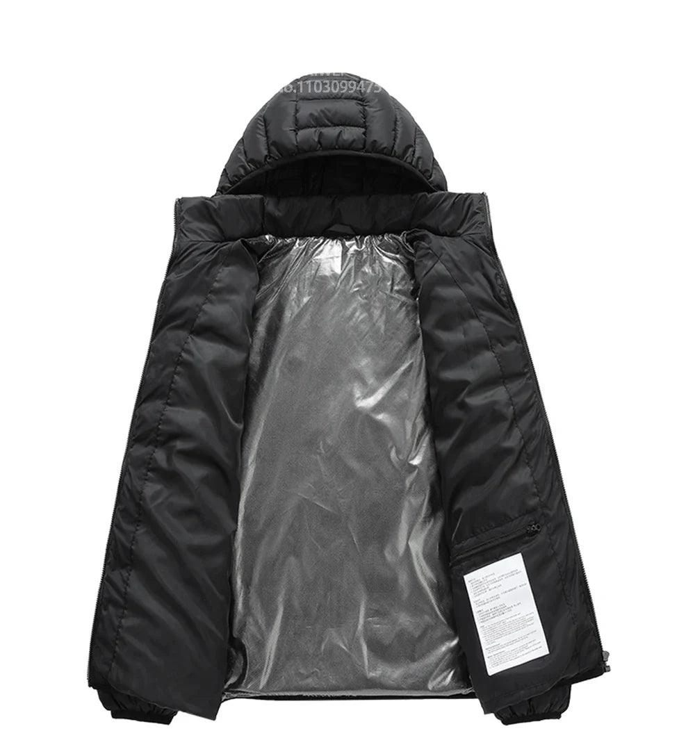 Heated Jacket Men Women USB Self Heated Clothing Washed Cotton Warm Coats Winter Thermal Skiing Camping Hiking Jacket 2-21 Areas