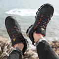 High Quality Leather Hiking Shoes Durable Outdoor Sport Men Trekking Leather Shoes Lace-Up Climbing Hunting Sneakers