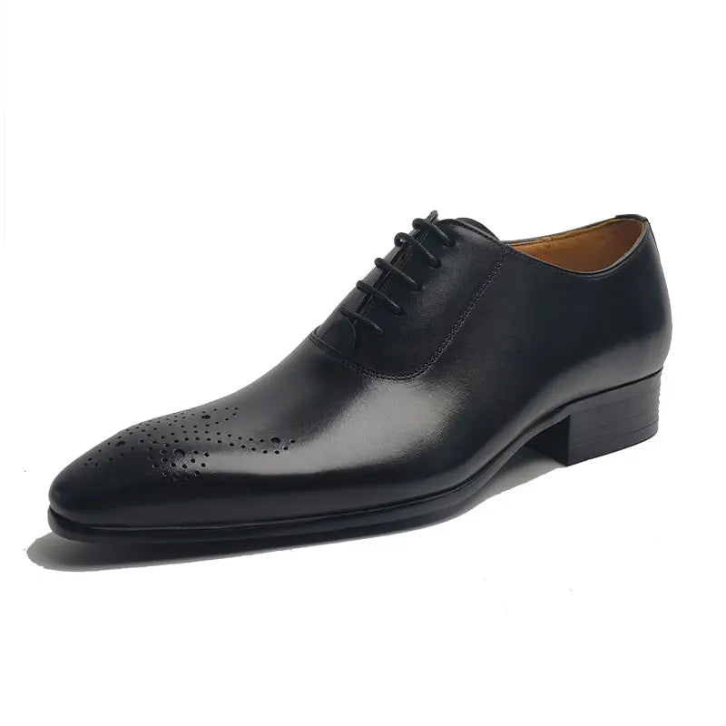 Handmade Wedding Men's Leather Shoes High Quality Formal Office Genuine Leather Shoes New Arrival Business Party Dress Shoe
