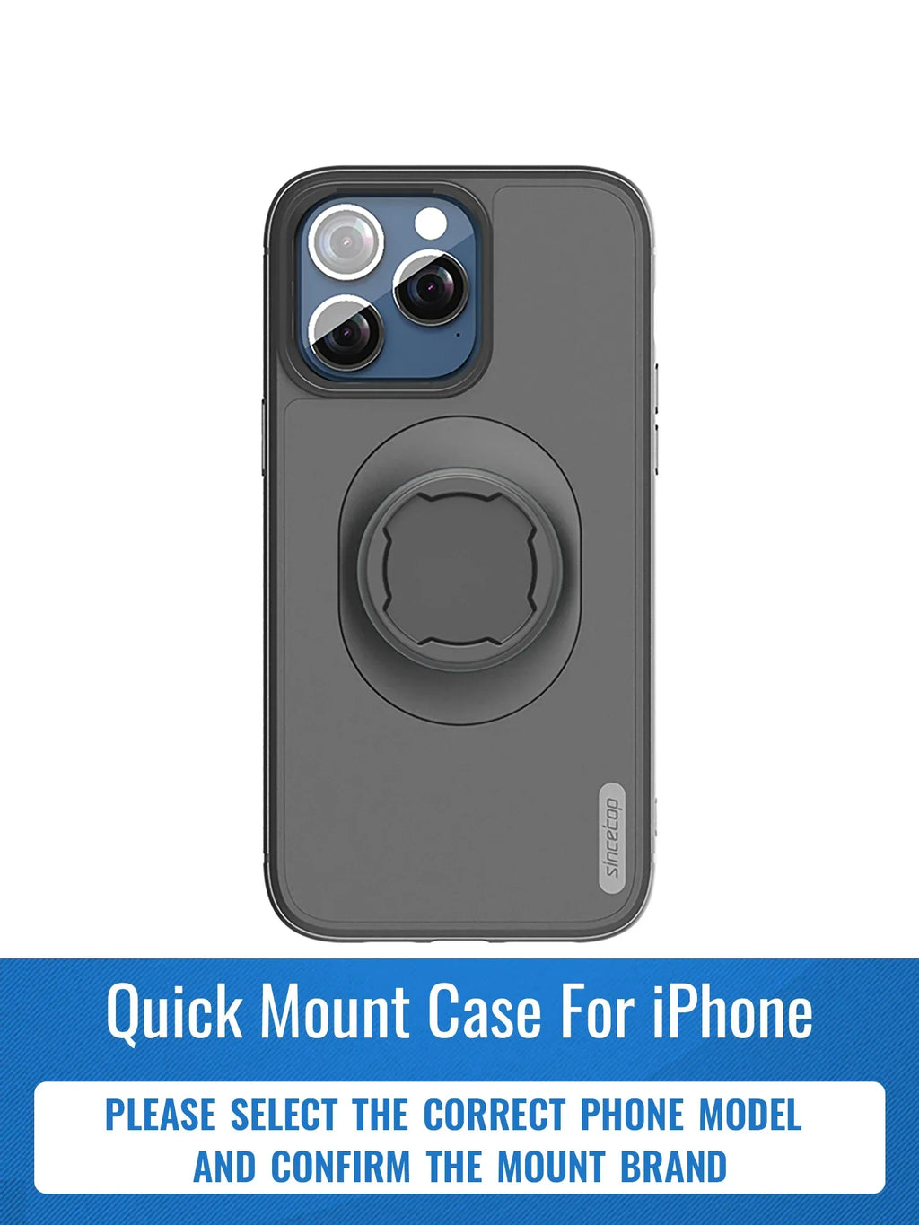 Shockproof Case for iPhone 17/16/15/14/13/12/11Pro Max Quad-Style Motorbike / Bicycle Phone Holder/Car Mount with Lock-in Design