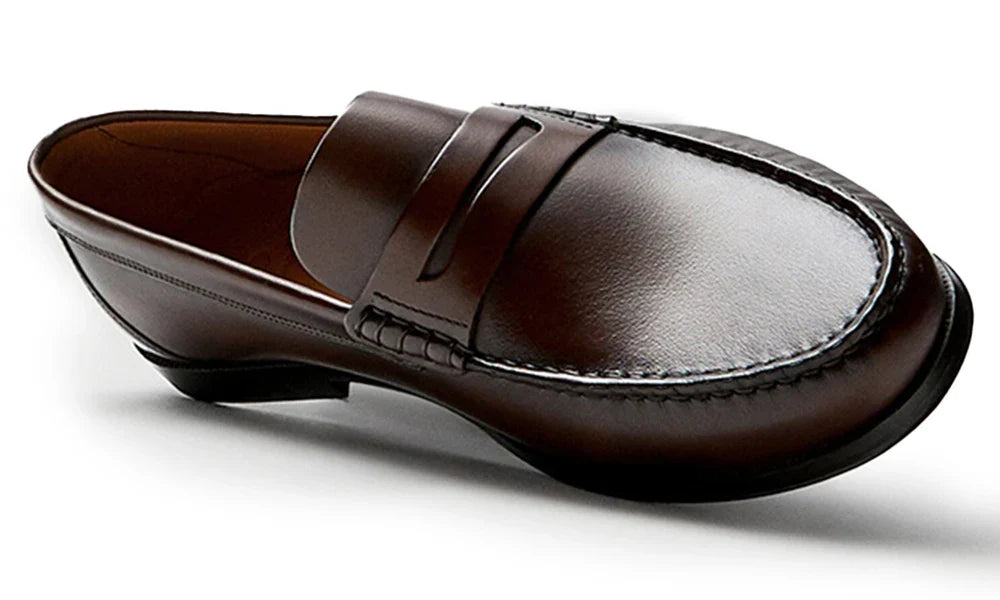 Vintage Top Layer Genuine Leather Slip on Loafers Breathable Moccasins Driving Design Casual Cowhide Shoes for Men