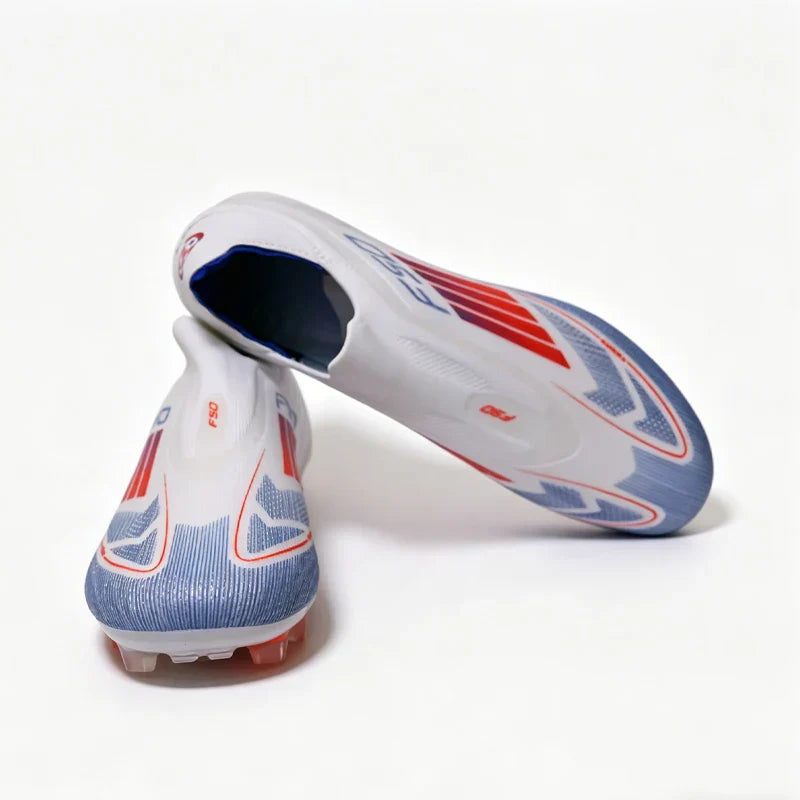 2555 High Quality Mens Soccer Shoes SLIP-ON Non-Slip Turf Soccer Cleats Boys TF/FG Training Football Boots Chuteira Campo F50