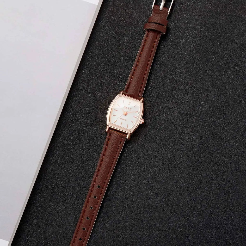 Fashion Women Watches Casual Small Dial Leather Strap Womens Quartz Watch Reloj Mujer Girls Clock（Without Box）