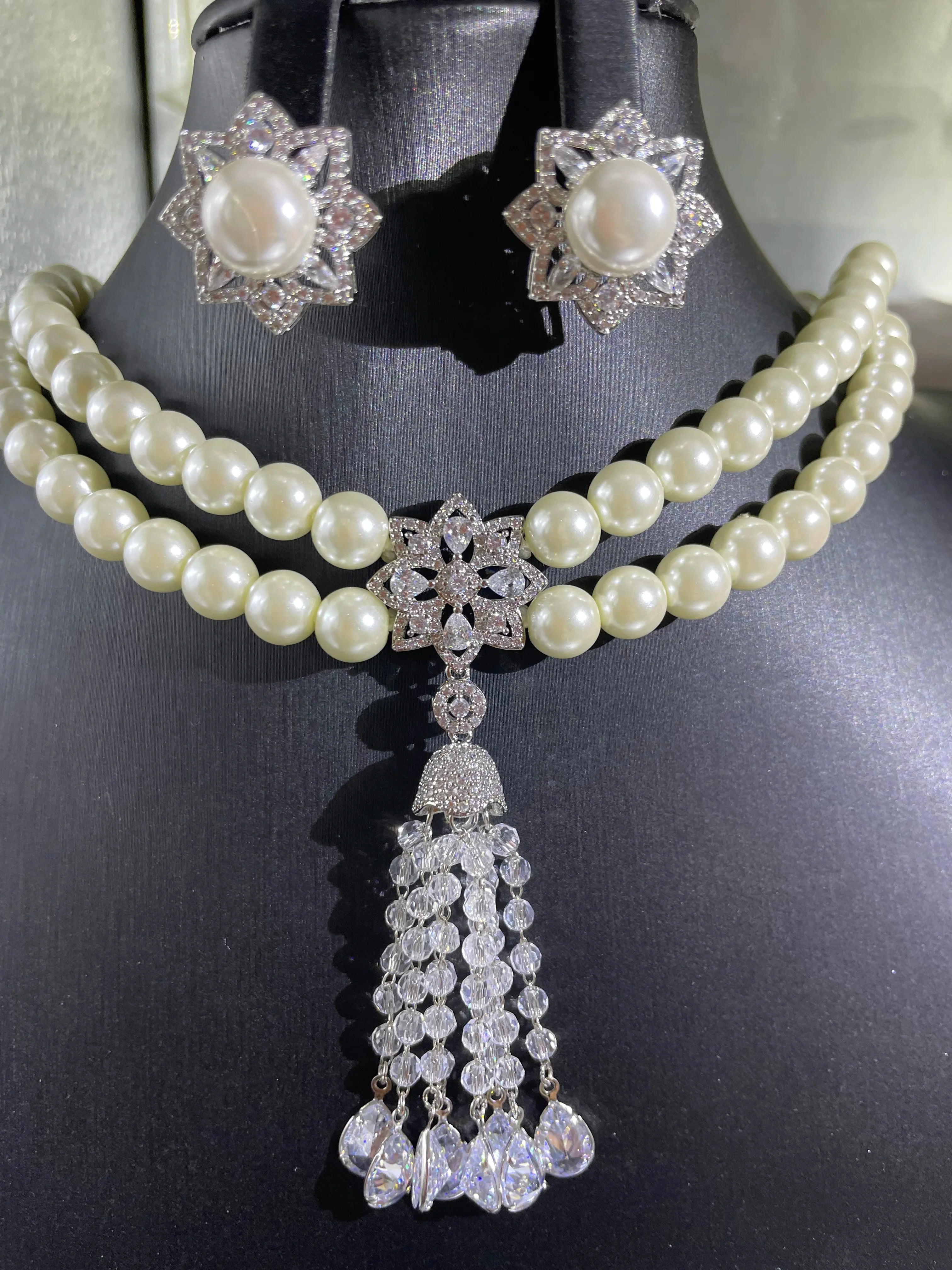Nigeria 2pcs Bridal Zirconia Jewelry Sets For Women Party, Luxury Dubai Nigeria CZ Crystal Wedding Jewelry Sets