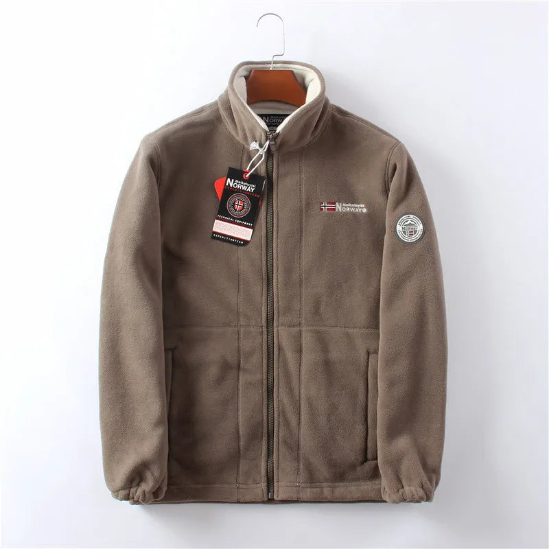 Thickened Double - Sided Polar Fleece Jacket for Men | Autumn/Winter Warm Casual Loose Fit Big Size Coat