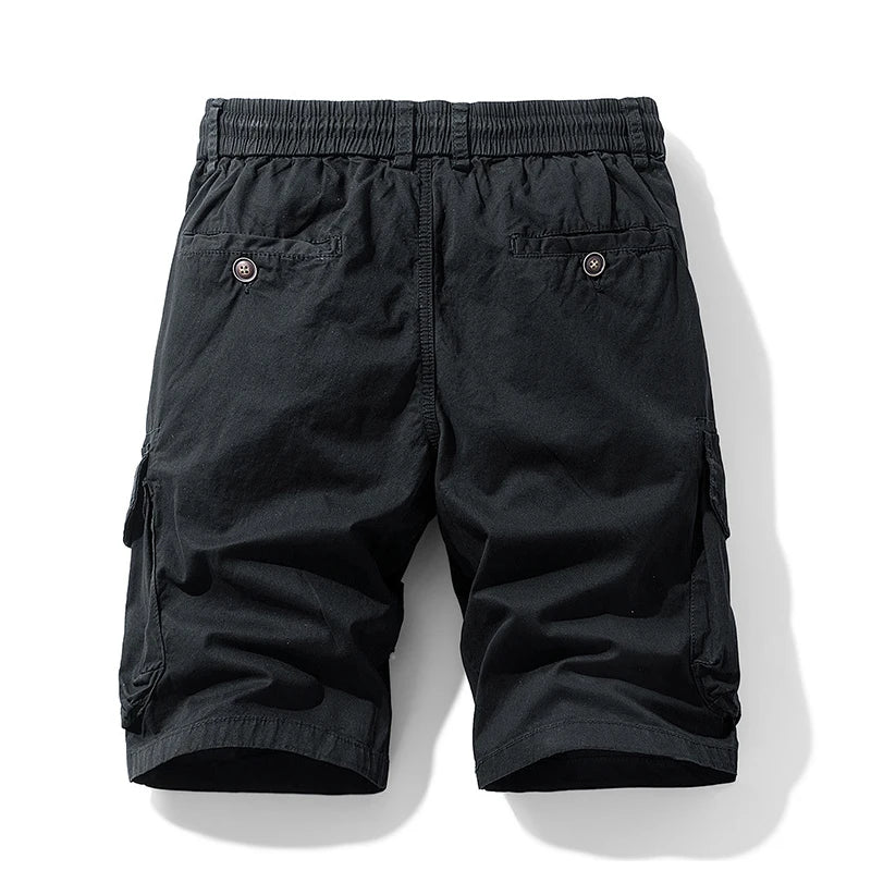 Summer Men Cargo Cotton Shorts Mens Beach Multi Pocket Shorts Pants Man Spring Casual Fashion Joggers Shorts Male Dropshipping