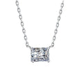 1/2carat Emerald/Radiant Cut Solitaire Moissanite Diamond Pendant Necklace With  Certificate S925 Silver Neckchain For Women