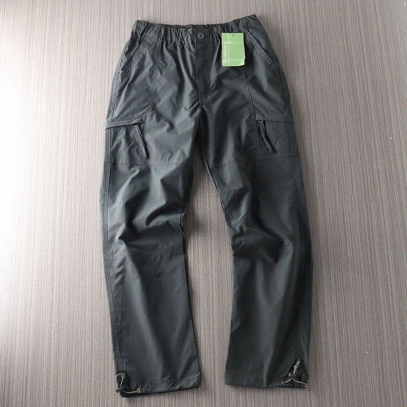 Quick-drying Hiking Pants 2026 Spring Summer Mountain Camp Outdoor Casual Cargo Pants Mens Waterproof Loose Breathable Trousers